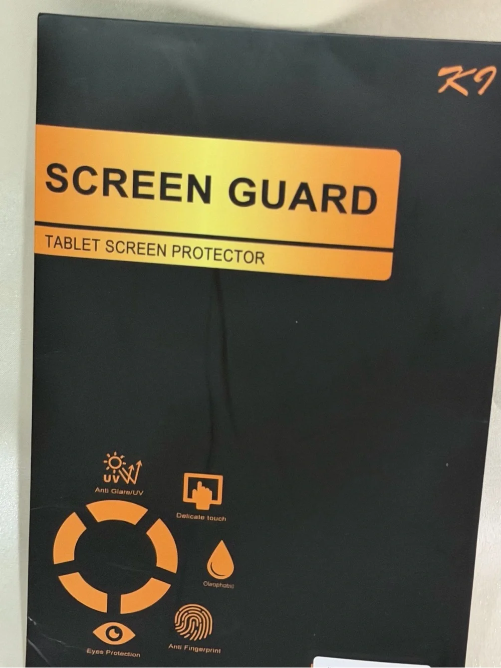 Black Tablet Screen Guard - Anti-Glare Screen Protector